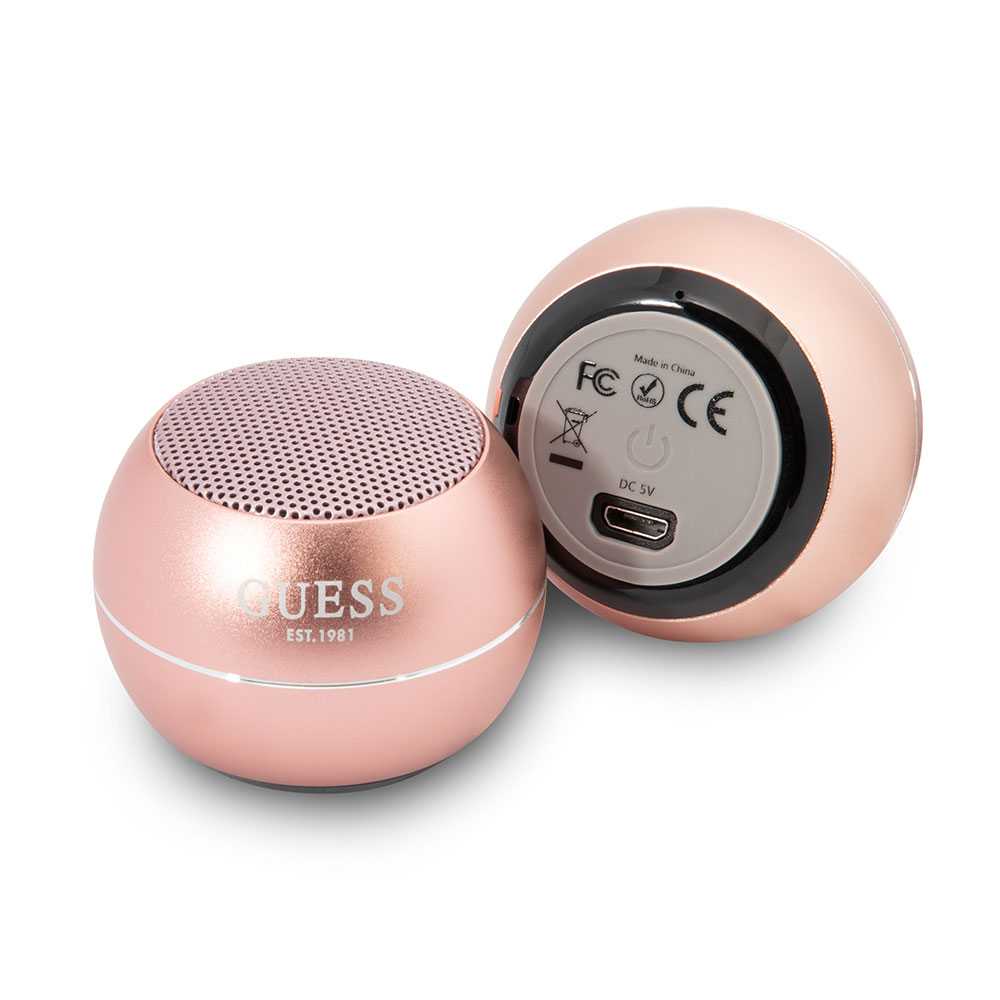 Guess-Aluminum-Bluetooth-Mini-Speaker-PinkGUWSALGEP3666339051402-3 Zvučnik GUESS Bluetooth Aluminium Mini Pink | NOVO - Image 1
