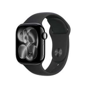 Apple Watch 11 GPS 42mm Jet Black Aluminium Case with Black Sport Band - M/L