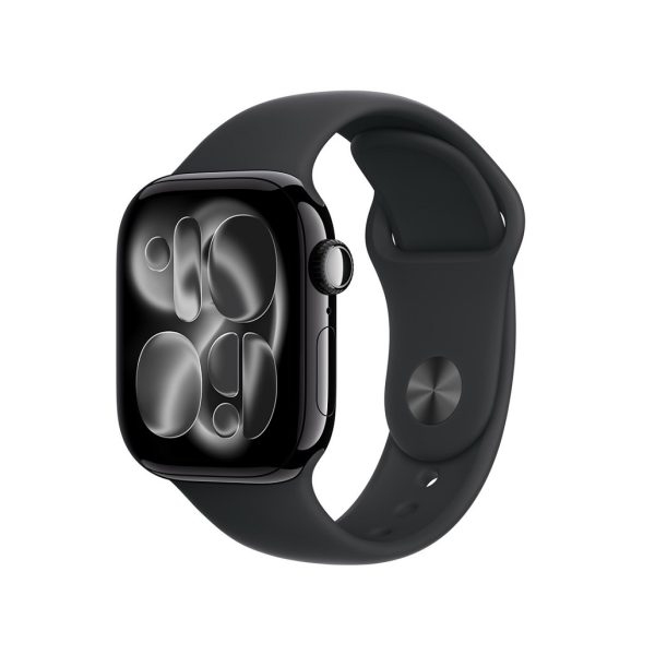 Apple Watch 11 GPS 42mm Jet Black Aluminium Case with Black Sport Band - M/L