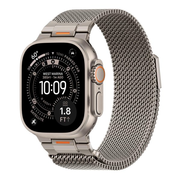 Apple Watch Ultra 3 GPS+Cellular 49mm | Natural Titanium Case with Natural Titanium Milanese Loop Medium | 1605 | NOVO